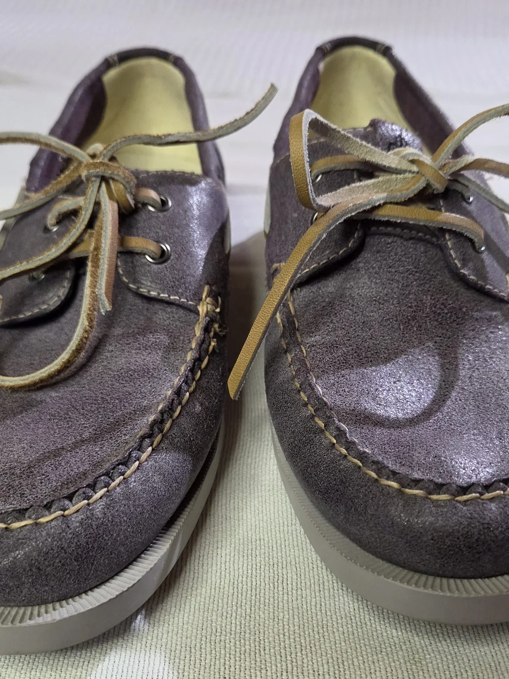 Cole Haan Men Size 8.5 Women’s 10 Leather Boat Shoes Mulberry Air Yacht Club